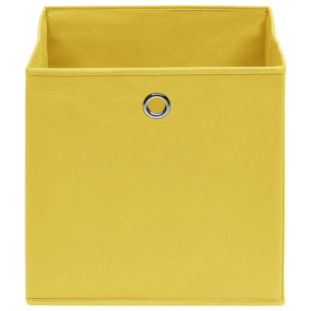 Kutije za pohranu 4 kom žute 32 x 32 x 32 cm od tkanine