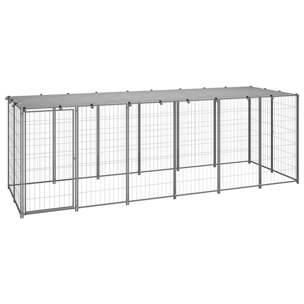 Kavez za pse srebrni 330 x 110 x 110 cm čelični