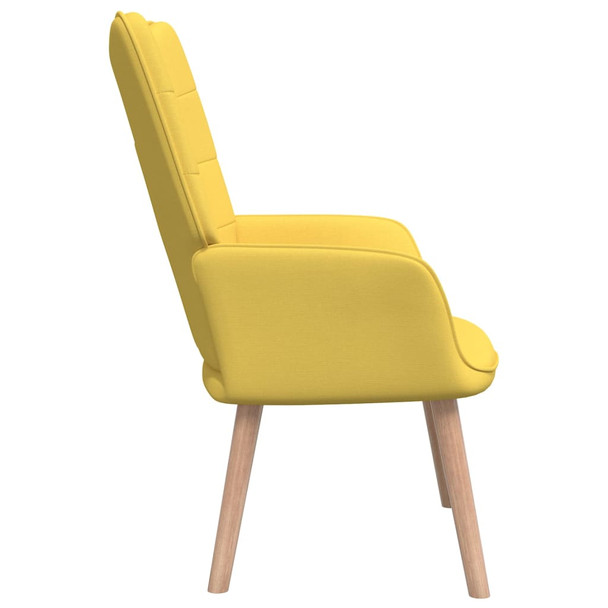 Stolica za opuštanje boja senfa od tkanine