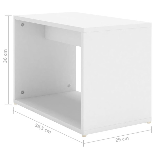 3-dijelni set uklapajućih stolića bijeli 60 x 60 x 38 cm drveni