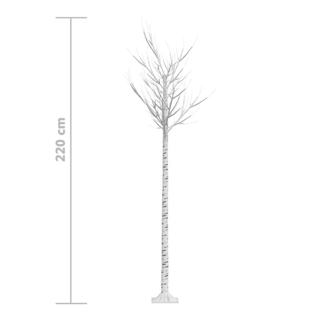 Božićno drvce s 200 LED žarulja 2,2m raznobojno s izgledom vrbe