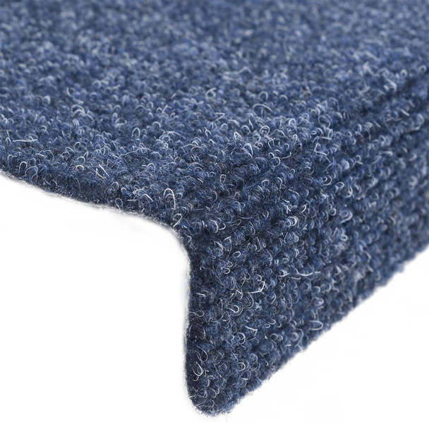 Samoljepljivi otirači za stepenice 10 kom plavi 56 x 17 x 3 cm