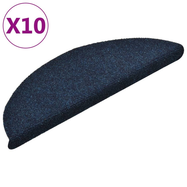 Samoljepljivi otirači za stepenice 10 kom modri 56 x 17 x 3 cm
