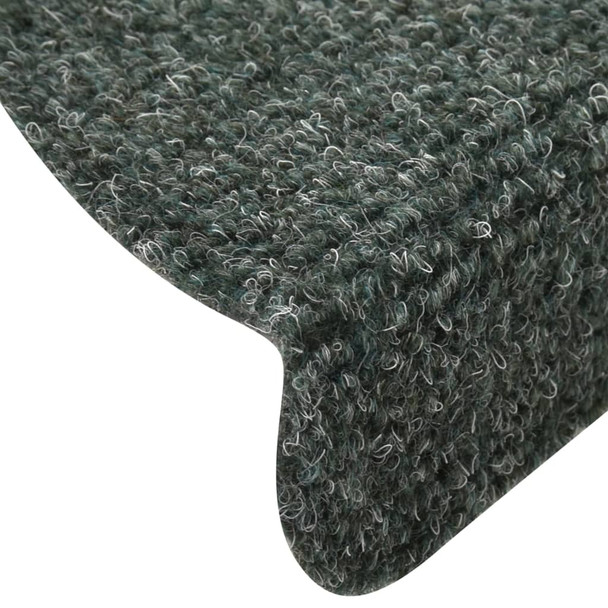Samoljepljivi otirači za stepenice 5 kom zeleni 65 x 21 x 4 cm