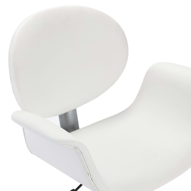 Okretne blagovaonske stolice 6 kom bijele od umjetne kože