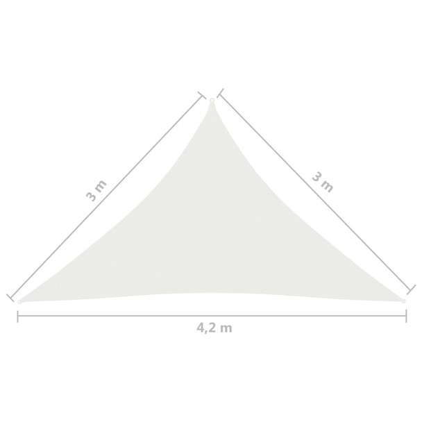 Jedro za zaštitu od sunca 160 g/m² bijelo 3 x 3 x 4,2 m HDPE