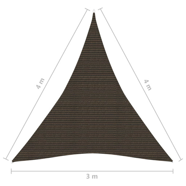 Jedro za zaštitu od sunca 160 g/m² smeđe 3 x 4 x 4 m HDPE