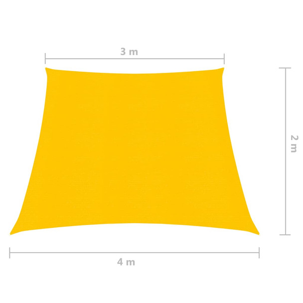 Jedro za zaštitu od sunca 160 g/m² žuto 3/4 x 2 m HDPE