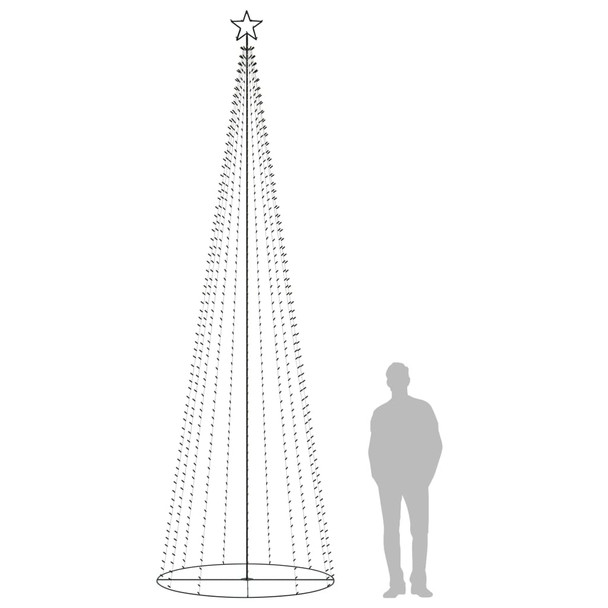 Stožasto božićno drvce sa 752 šarene LED žarulje 160 x 500 cm