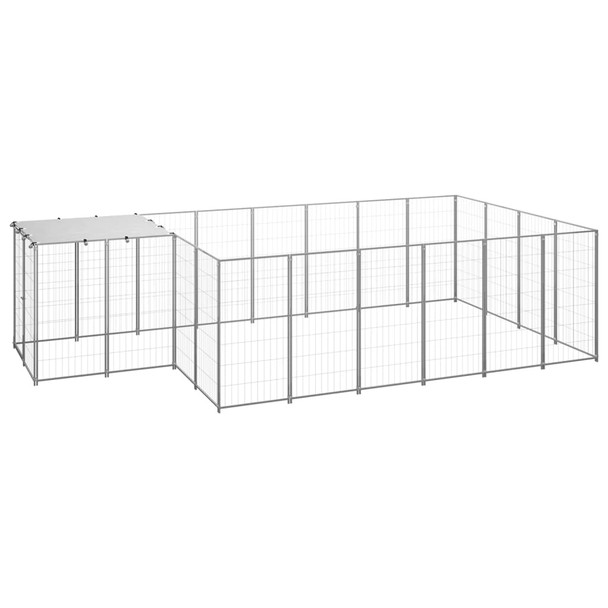 Kavez za pse srebrni 8,47 m² čelični