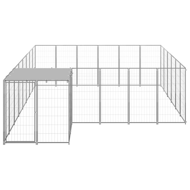 Kavez za pse srebrni 12,1 m² čelični