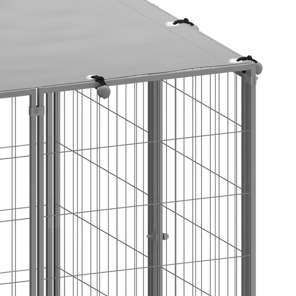 Kavez za pse srebrni 30,25 m² čelični