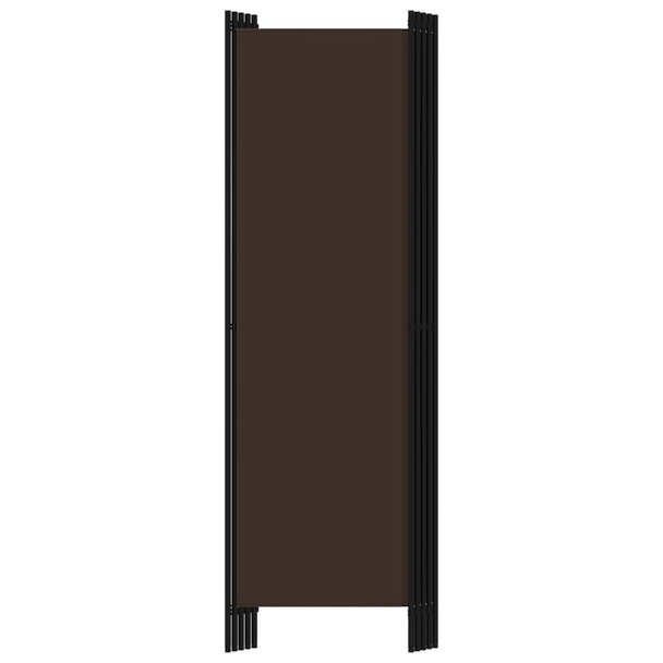 Sobna pregrada s 5 panela smeđa 250 x 180 cm