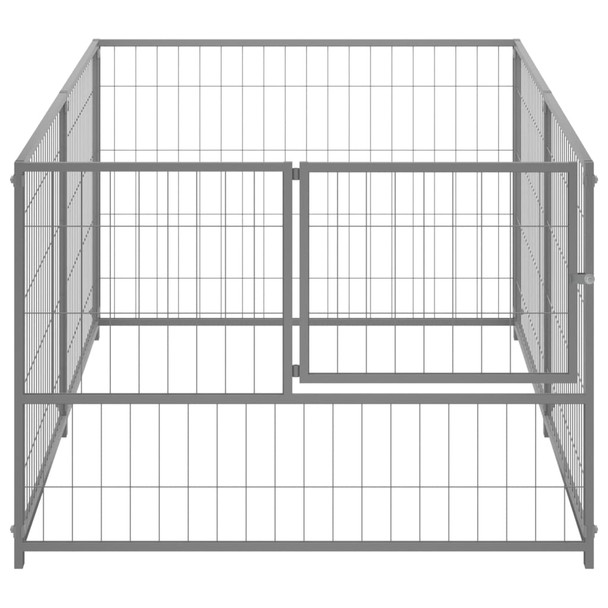 Kavez za pse srebrni 200 x 100 x 70 cm čelični