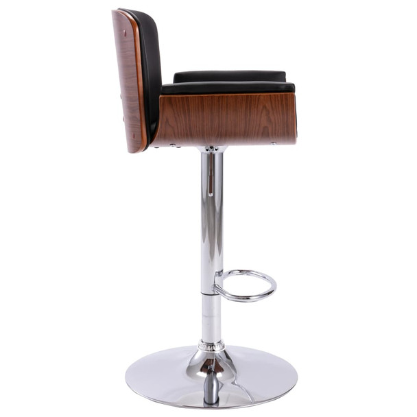 Barski stolac od umjetne kože crni 287375