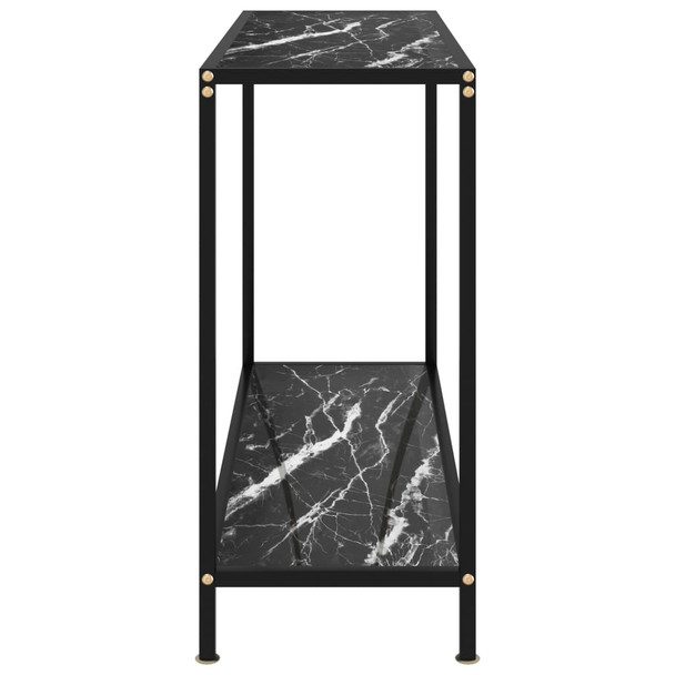 Konzolni stol crni 100 x 35 x 75 cm od kaljenog stakla 322838