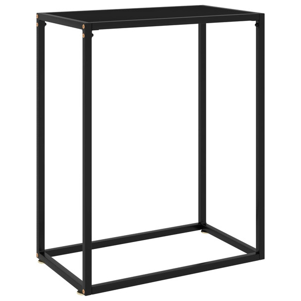 Konzolni stol crni 60 x 35 x 75 cm od kaljenog stakla 322804