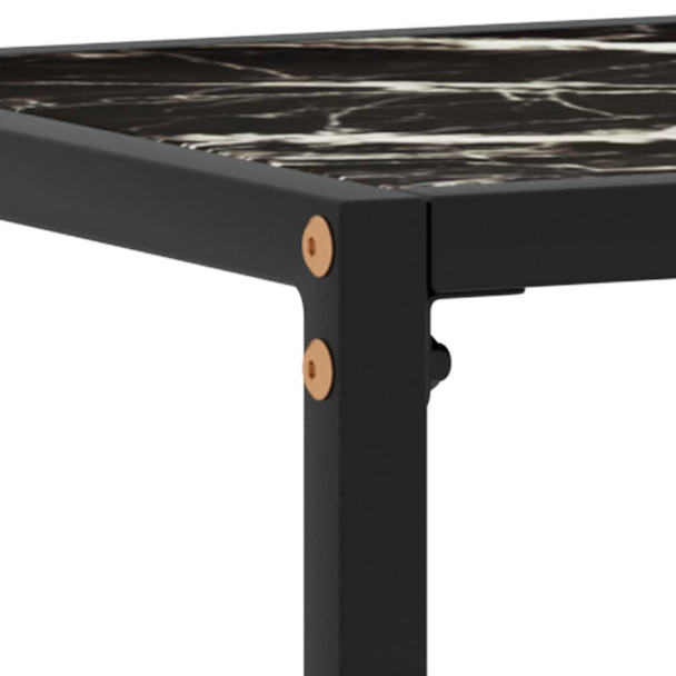 Konzolni stol crni 60 x 35 x 75 cm od kaljenog stakla 322806