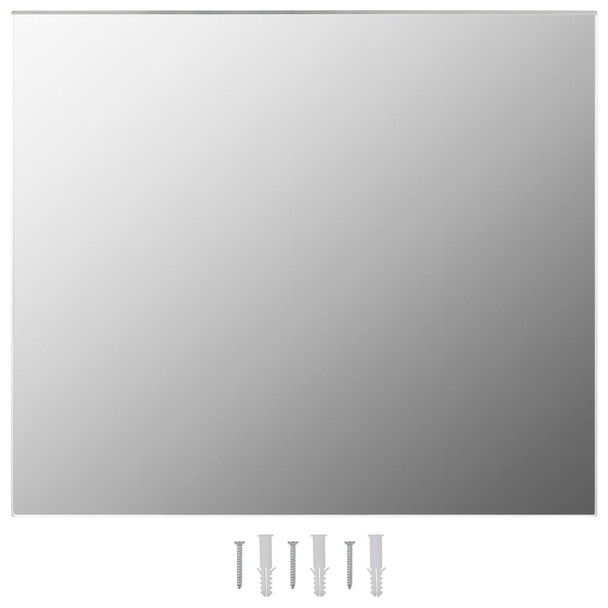 Zidno ogledalo bez okvira s LED svjetlima pravokutno stakleno 3078644
