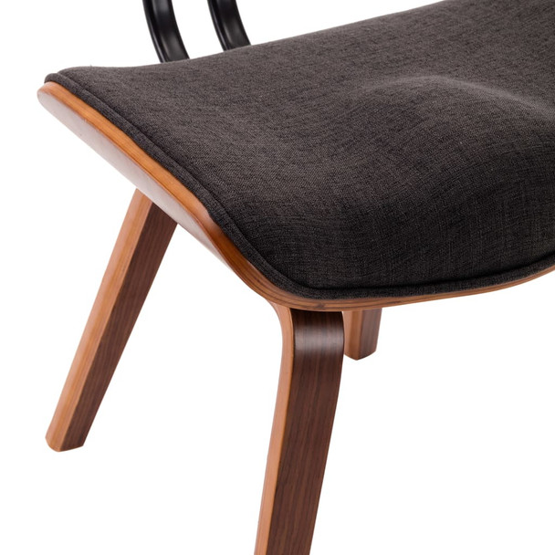 Blagovaonske stolice od savijenog drva i tkanine 2 kom sive 283123