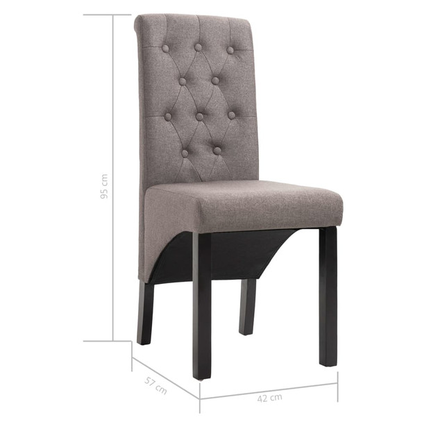Blagovaonske stolice od tkanine 2 kom bež 248994