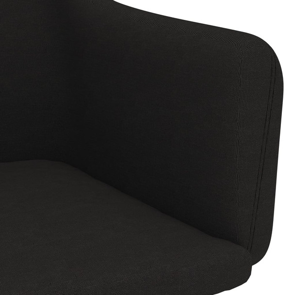 Blagovaonske stolice od tkanine 2 kom crne 323120