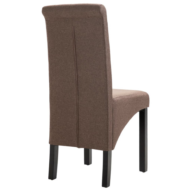 Blagovaonske stolice od tkanine 2 kom smeđe 248988