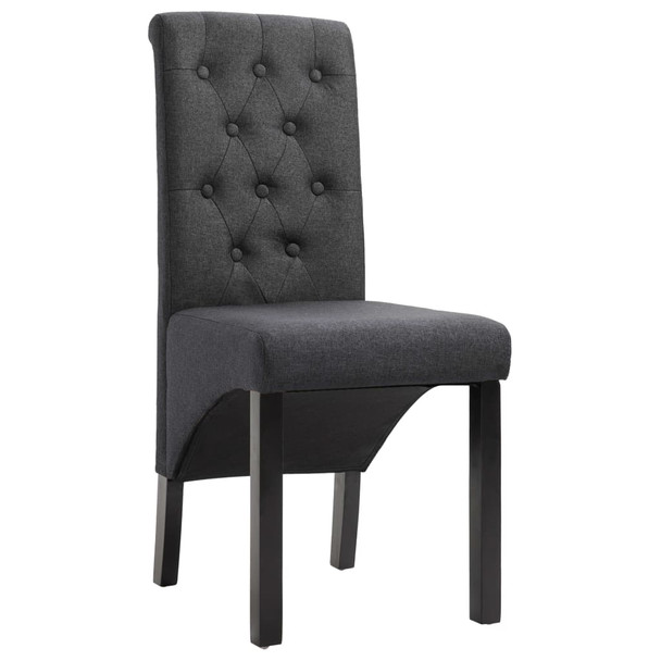 Blagovaonske stolice od tkanine 2 kom tamnosive 248986