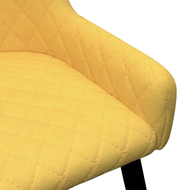 Blagovaonske stolice od tkanine 2 kom žute 282522