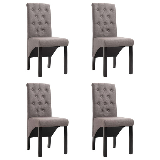 Blagovaonske stolice od tkanine 4 kom bež 276981
