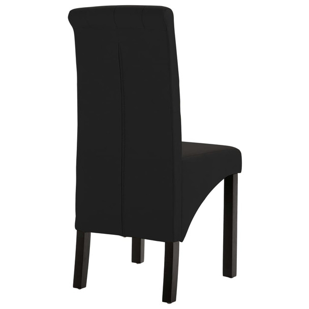 Blagovaonske stolice od tkanine 4 kom crne 276975