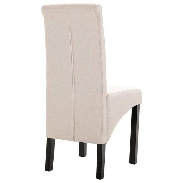 Blagovaonske stolice od tkanine 4 kom krem 276967