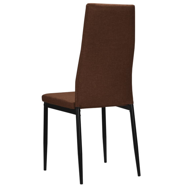 Blagovaonske stolice od tkanine 4 kom smeđe 246184