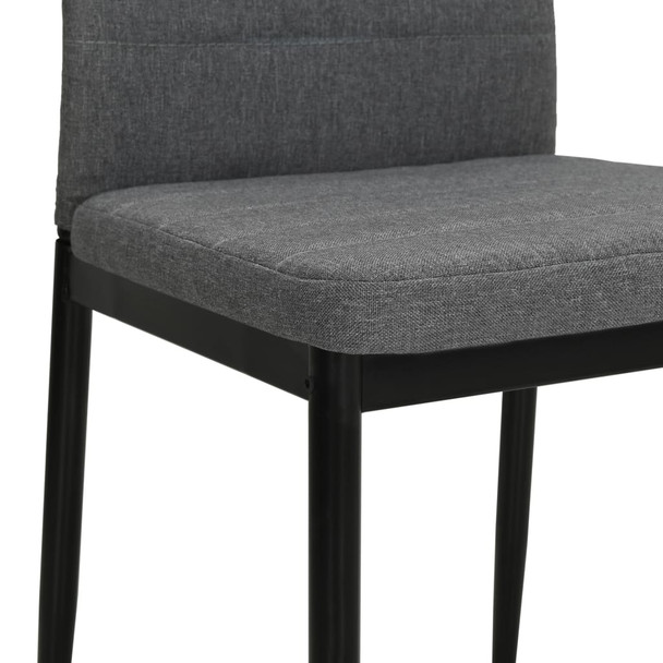 Blagovaonske stolice od tkanine 4 kom svjetlosive 246182