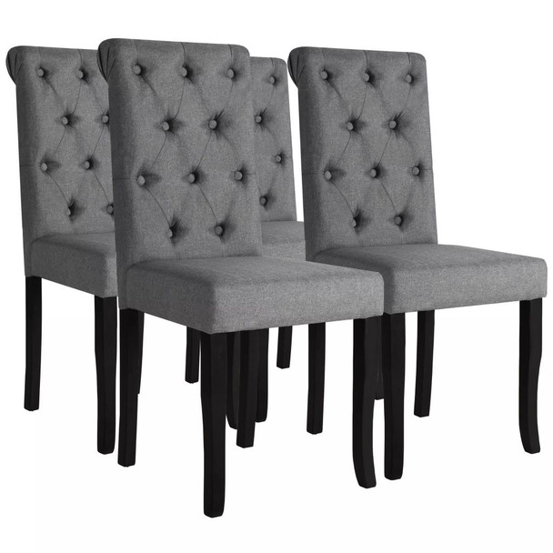 Blagovaonske stolice od tkanine 4 kom tamnosive 245515