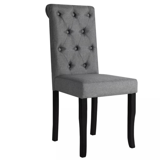 Blagovaonske stolice od tkanine 4 kom tamnosive 245515