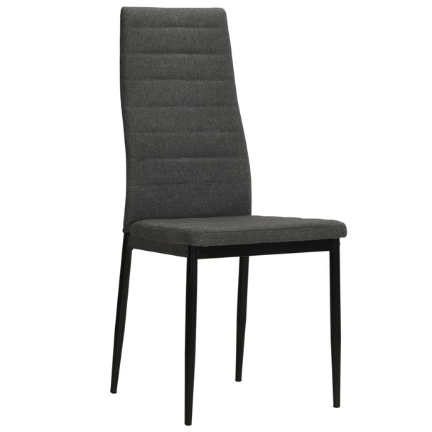 Blagovaonske stolice od tkanine 4 kom tamnosive 246180