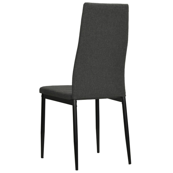 Blagovaonske stolice od tkanine 4 kom tamnosive 246180