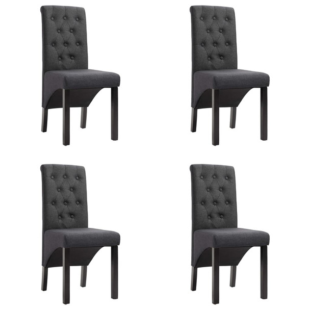 Blagovaonske stolice od tkanine 4 kom tamnosive 276965