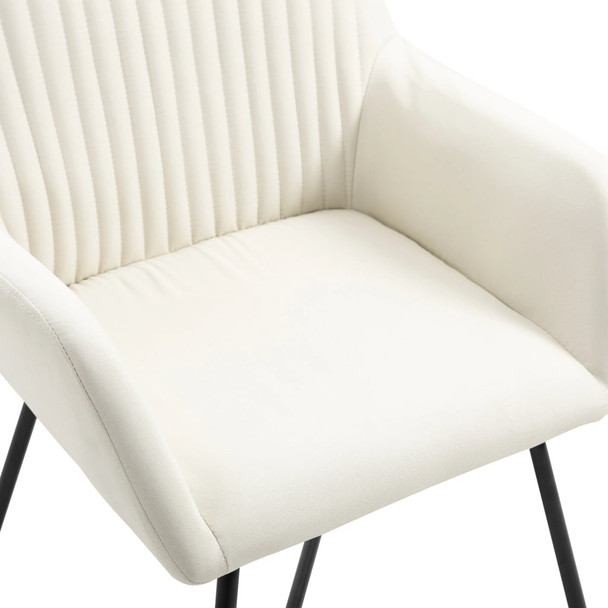 Blagovaonske stolice od tkanine 6 kom krem 277099
