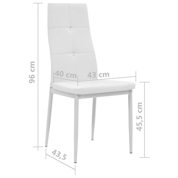 Blagovaonske stolice od umjetne kože 2 kom bijele 246189