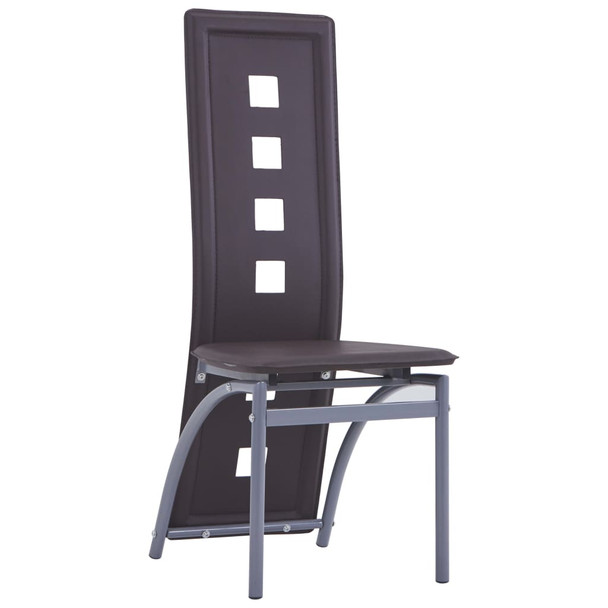 Blagovaonske stolice od umjetne kože 2 kom smeđe 281709