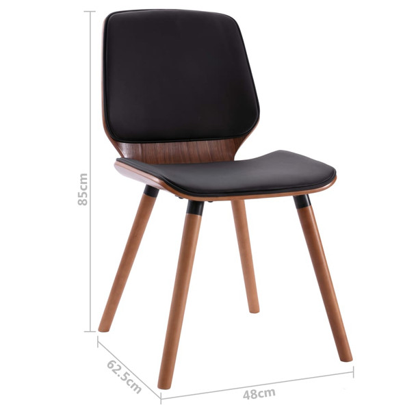 Blagovaonske stolice od umjetne kože 4 kom crne 3054802