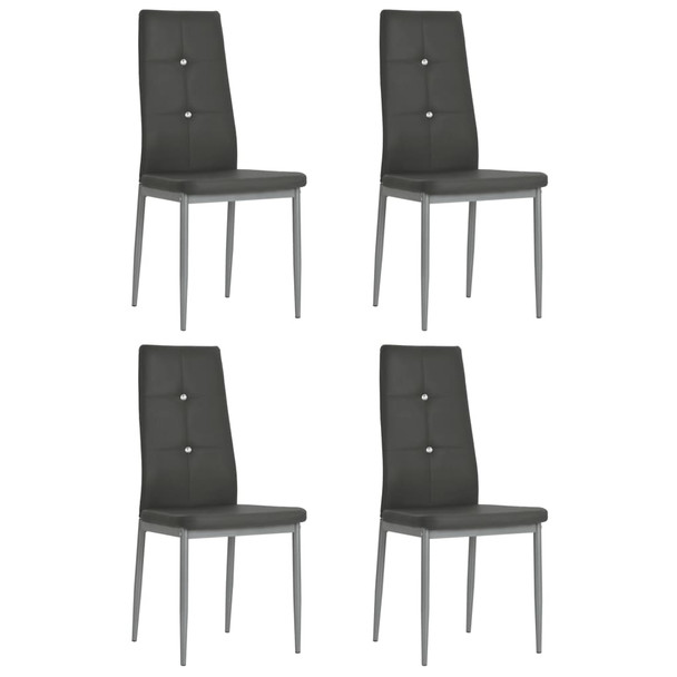 Blagovaonske stolice od umjetne kože 4 kom sive 246186