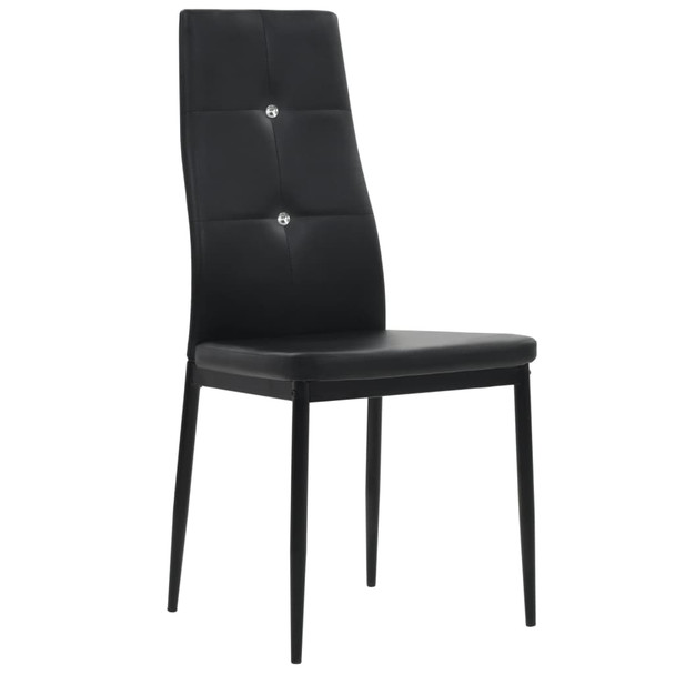 Blagovaonske stolice od umjetne kože 6 kom crne 275435