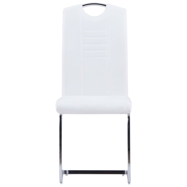 Konzolne blagovaonske stolice od umjetne kože 2 kom bijele 281777