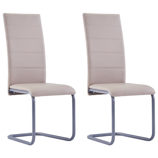 vidaXL Konzolne blagovaonske stolice od umjetne kože 2 kom cappuccino 281689