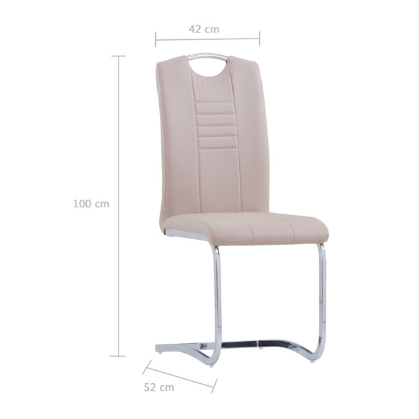 Konzolne blagovaonske stolice od umjetne kože 2 kom cappuccino 281779