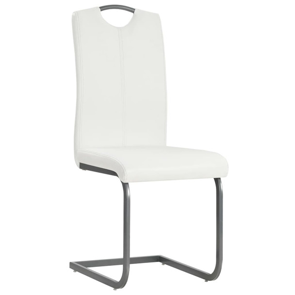 Konzolne blagovaonske stolice od umjetne kože 4 kom bijele 246196