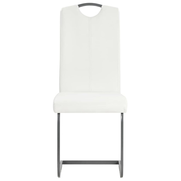 Konzolne blagovaonske stolice od umjetne kože 4 kom bijele 246196